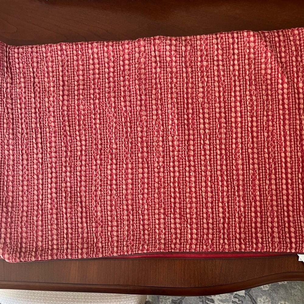 Pottery Barn stonewashed red 16” x 26” pillow cover